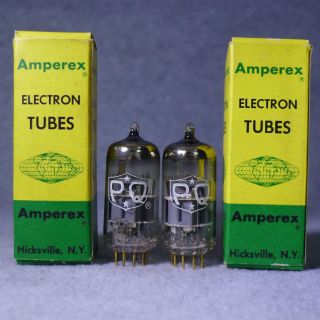 Matched Pair Nos/nib Amperex Pq 6922/e88cc 1962 Usa Gold Pin Same Date 1962