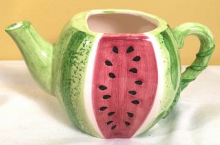 Vintage Ceramic Watermelon Kitchen Set Salt Pepper Shakers Soup Bowl Pitcher 2