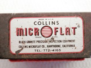 Vintage Collins Microflat 2” x 3” Salesman Sample Black Granite Surface Plate 5