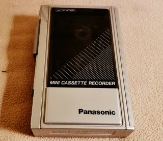 Vintage Panasonic Mini Cassette Recorder Rq - 340 -