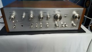 Pioneer sa - 8100 amp with matching tuner,  amp recapped,  led lamps on tuner 7