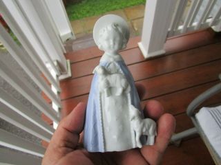 Vintage Reginart Porcelein Angle & Child With Lambs Figurine Quality Item
