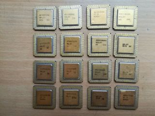 Intel R80186,  Intel 80186,  Vintage CPU,  GOLD,  TOP cond. 2