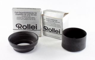 Rollei Rolleiflex Sl 35 Sun Shades - One For 85 - 135 Mm And One For 35 - 50 Mm