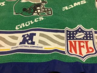 Vintage 1993 NFL Season Full Size Polyester Acrylic Blend Throw Blanket USA Made 7