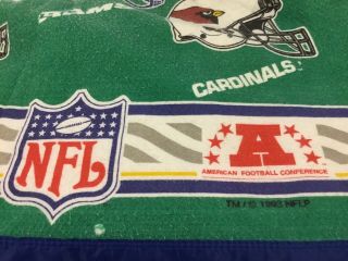 Vintage 1993 NFL Season Full Size Polyester Acrylic Blend Throw Blanket USA Made 8