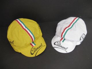 2 Vintage Clement Cycling Caps Nos Made 1980 
