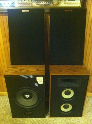 Legendary Klipsch Kg - 4 Kg4 Speakers In Oiled Oak W/ Risers