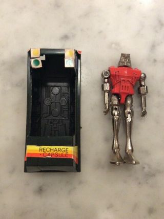 Vintage Zee Toys Metal Man Radon Robot Recharge Capsule