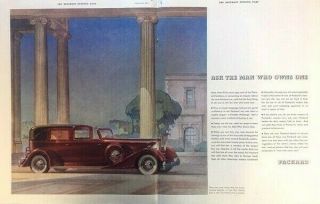 1934 Packard Automobile Vintage Advertisement Print Art Car Ad Poster Lg79