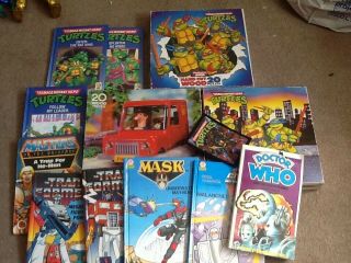 Ladybirds Transformers,  Turtles And Heman Books Vintage 80s,  Mask And Puzzles
