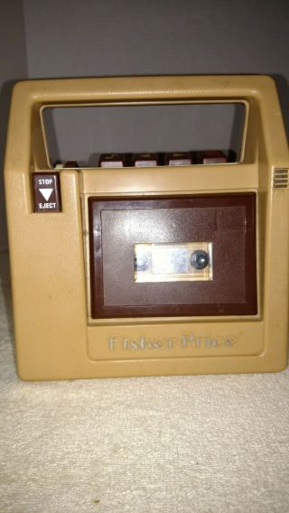 Vintage 1980 Fisher Price Brown Cassette Tape Player/recorder 826 -