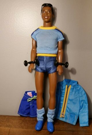 Vintage Mattel African American Steven Doll - All - Star Ken Outfit - Orig Swim Trunks