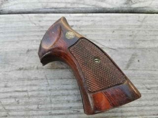 Vintage Smith And Wesson Model 19 Wood Grips 357 K - Frame