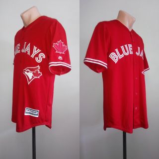 Josh Donaldson 20 Toronto Blue Jays Jersey MLB Majestic Vintage Baseball S Red 3