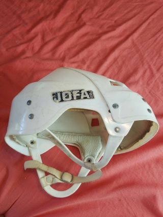 Vintage Swedish Jofa Helmet White Ice Hockey 235 51 23551 Vm Mid Centur