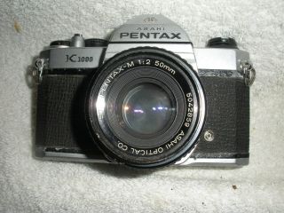 Vintage Asahi Pentax K - 1000 Camera W/lens - Smc Pentax - M 50mm