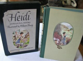Vintage Heidi By Johanna Spyri Illustrated William Sharp 1945 Black Book Sleeve
