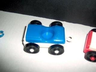 3 VINTAGE FISHER PRICE LITTLE PEOPLE CARS WITH C HOOK FOR BOAT TRAILER GARAGE 3