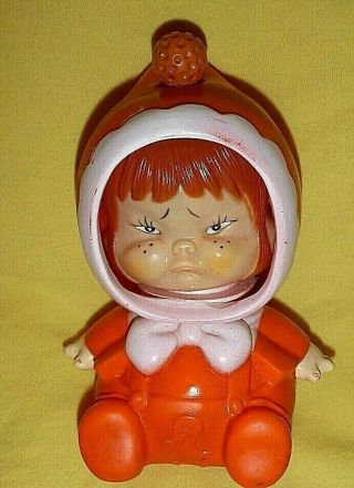 Vintage Rubber 3 Faced Doll Change Expressions Happy Sad Mad Made In Korea 1973