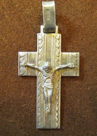 Vintage Sterling Silver Cross Design Made In Italy