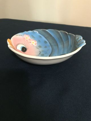HTF Vintage Geo.  L Lefton Blue Bird Bluebird Anthropomorphic Porcelain Bowl 435 3