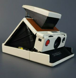 Polaroid Sx - 70 Model 2 Land Camera White W/new Leather Film 2