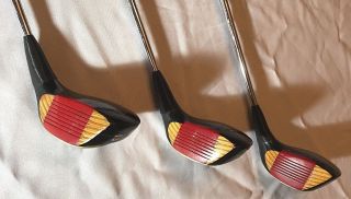 Vintage Ping Karsten Iii Wood Set 3,  4 And 5 Golf Clubs Steel Zz Lite Flex Usa