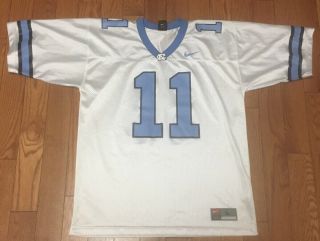 Vintage Nike University Of North Carolina Unc Tar Heels Football Jersey 11 Sz L
