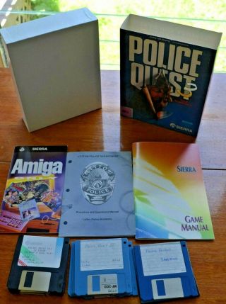 Vintage 1991 " Sierra Police Quest 3 - The Kindred " Video Game For Amiga