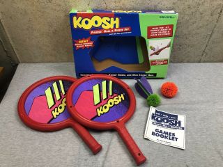 Vintage Koosh Paddle Ball & Birdie Set Complete Euc 1994 Oddzon W/ Box