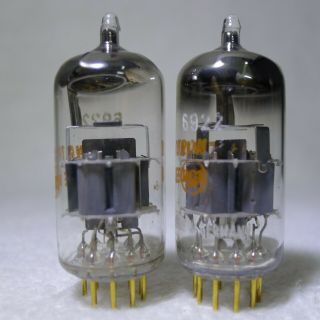 NOS/NIB Matched Pair Siemens E88CC/6922 Germany Gold Pin 1965 Same Date 5