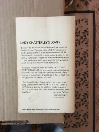 3 Pack - - - Three Paperbacks - Lady Chatterly ' s Lover - by D.  H.  Lawrence - - 4