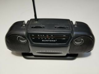 Suntone Twin Speaker Am/fm Boombox Radio Rr 2500 Vintage