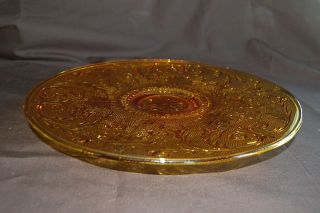 Vintage Tiara Glassware Amber Pedestal Cake Plate 12 - 1/4 "