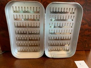 Vintage Wheatley Silmalloy Metal Fly Box - Holds 140 Flies Made In Uk