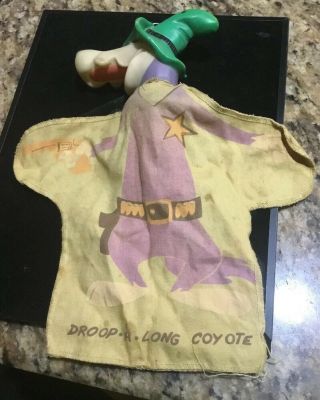 Vintage 1960s Ideal Droop - A - Long Coyote Hanna Barbera Cartoon Puppet Great Cond.