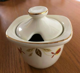 Vintage Jewel Tea Autumn Leaf Limited Edition 1992 Condiment Jar By Hall China