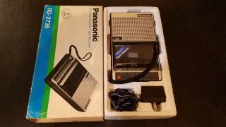 Vintage Panasonic Portable Cassette Tape Recorder Rq - 2736 Box