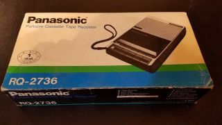 Vintage Panasonic Portable Cassette Tape Recorder RQ - 2736 Box 4