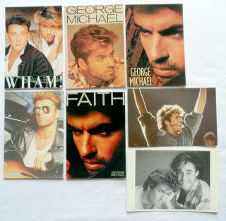 George Michael And Wham Postcards 7 X Vintage Wham & George Michael Postcards