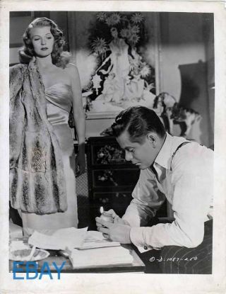 Rita Hayworth Sexy Glenn Ford Gilda Vintage Photo