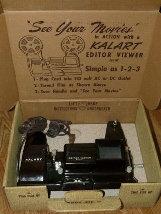Vintage Kalart Editor Viewer Eight Model Ev - 8 Ds - 8 Mm Film Editor -