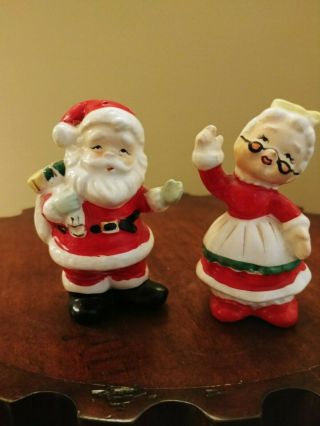 Vintage Christmas Salt And Pepper Shakers