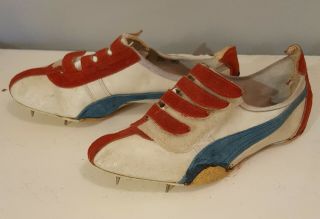 Vintage Puma Track Spike Shoes 1970s Size 7