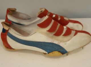 Vintage Puma Track Spike Shoes 1970s Size 7 5