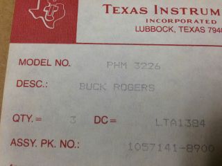 BUCK ROGERS video game Texas Instruments TI 99/4a Computer - FRESH CASE - NIB 5
