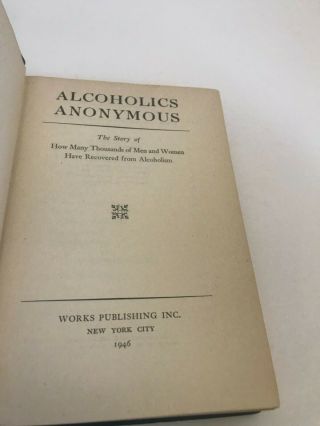 Alcoholics Anonymous 1st edition 10th printing 4