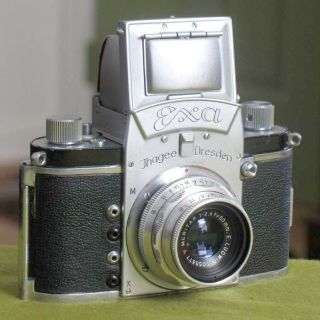 Vintage 1952 Exa 1.  3 Ihagee Dresden Ludwig F2.  9 Meritar 35mm Slr Camera Germany