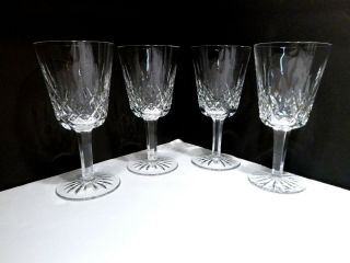 VINTAGE Waterford Crystal LISMORE (1957 -) Set of 4 Water Goblets 6 7/8 